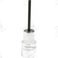 PROTO Socket Bit: 1/4 in Drive Size, Hex Tip, 3 mm Tip Size, 1 7/8 in Overall Lg, Fixed Insert (MPN J4770-3M). Key specifications — attr1204765: Fixed Insert; attr1204767: PROTO.
