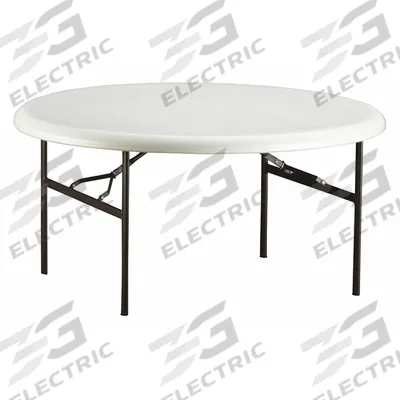 ABILITY ONE Folding Table: Round Table Shape, Platinum Tabletop, 29 in, 60 in Overall Dia - Standard Folding Tables