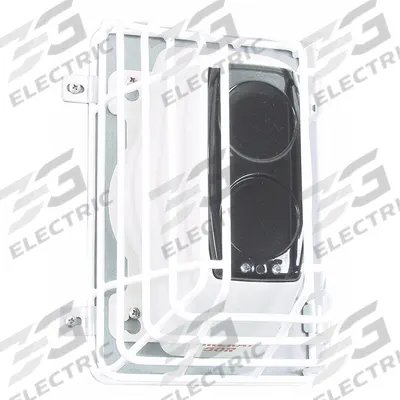 SAFETY TECHNOLOGY INTERNATIONAL Smoke Detector Guard: Steel, 8 7/8 in Overall Dp - Guards for Alarms & Wall Fixtures
