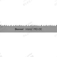 STARRETT Band Saw Blade: High Speed Steel, Intenss(TM) PRO-DIE, 6 ft 8 in, Wavy Cutting Edge, 14/18 (MPN 99080-06-08). Key specifications — attr1211722: 6 ft 8 in; attr1099499: 14/18.