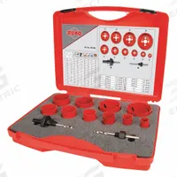 ROTHENBERGER Hole Saw Kit: 12 Pieces, 38 mm Max. Cutting Dp, High Speed Steel, 7 Teeth per Inch (MPN 106304). Key specifications — attr1098178: 7; attr1098172: ROTHENBERGER.