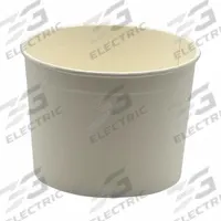 EMPRESS Food Bucket: 53 oz Capacity, 4 3/4 in Ht, 6 1/2 in Wd, 4 3/8 in Dp, 5 1/2 in Dia, 300 PK (MPN EMPTUBP53-W). Key specifications — Brand: EMPRESS; Material: Paper; Microwave Safe: No; Product Type: Food Bucket; Shape: Round; Closure Type: No Lid.