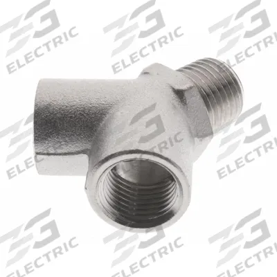 AIGNEP Push-Fit Wye Fitting: 3/8 in Pipe x 3/8 in Pipe x 3/8 in Pipe Size - Nickel-Plated Brass Tube Fittings