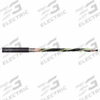 CHAINFLEX Motor Cable: 8 AWG, 5 Conductors, Order by the Foot, PVC Jacket, 1,000 V (MPN CF31-100-05). Key specifications — Conductor Material: Copper; Conductor Configuration: Single; Minimum Bend Radius Factor - Fixed: 4 x OD; Minimum Bend Radius Factor - Flexible: 6 x OD; Includes Ground: Yes; Minimum Bend Radius Factor - E-Chain: 7.5 x OD; Resistance Properties: Oil and Grease Resistant; Standards: CE 2014/35/EU.