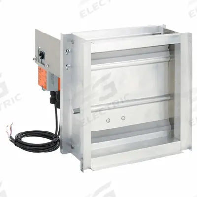 Dayton 12.8"H-W 14.5"L Squ Mtrzd Contrl Dampr: For 12 in Dia, 14 1/2 in L, 11 3/4 in H - Rectangular Motorized Control Dampers