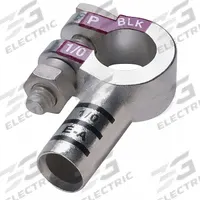 ECO-MAX Battery Terminal: Left Elbow, Crimp, 2/0 ga, Orange Color, Negative, Copper/Tin (MPN 058439-1). Key specifications — Contact Material: Copper; Alignment: Left Elbow; Color Code: Orange; Connection Type: Crimp; Gauge: 2/0 ga; Polarity: Negative; Brand: ECO-MAX.