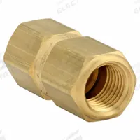 APPROVED VENDOR Poppet Spring Check Valve: Poppet, Inline Valve Body, 1/4 in Pipe Size, FNPT x FNPT (MPN CHK BRS 450-4F4F-B). Key specifications — Brand: APPROVED VENDOR.