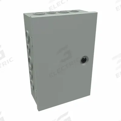 HAMMOND Junction Box: Steel, 12 in x 8 in x 4 in, NEMA 1, Solid Cover, Hinged, Included - Steel Indoor Enclosures with Hinged Covers