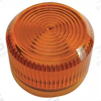 EATON Pilot Light Lens: 30 mm Panel Mounting Hole Dia, Amber, Fresnel, Incandescent/LED, E34 (MPN E34H9). Key specifications — Brand: EATON; Compatible with Series: E34; Lens Material: Plastic.