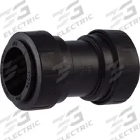 SHARKBITE Push-Fit Coupling Fitting: 1 in Pipe x 1 in Pipe Size, Push-to-Connect x Push-to-Connect (MPN PL0128A). Key specifications — Brand: SHARKBITE.