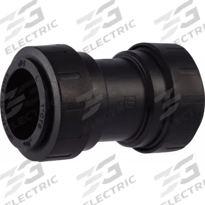 SHARKBITE Push-Fit Coupling Fitting: 1 in Pipe x 1 in Pipe Size - Twist-Release Polymer Push-to-Connect Tube Fittings