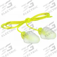 3M Ear Plugs: Flanged, 26 dB NRR, Gen Purpose, Corded, Reusable, Push-In, M Earplug Size, 100 PK (MPN P3000). Key specifications — Earplug Color: Clear; Brand: 3M; Style_Subhead: Corded.