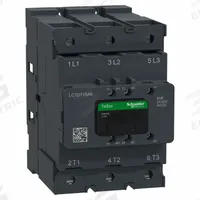 SCHNEIDER ELECTRIC IEC Contactor: Non-Reversing, 3 Poles, 3NO Contacts, 115 A, 24V AC/48V AC Coil (MPN LC1D115A6BNE). Key specifications — Brand: SCHNEIDER; Integrated Surge Suppression: Yes; Nominal Coil Voltage @ 60Hz: 48V AC.