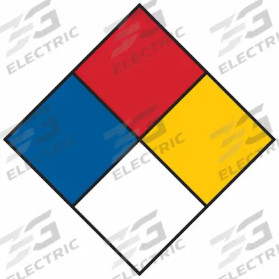 NFPA Label: Paper, 2 in Ht, 2 in Wd, Permanent Adhesive, 2 in x 2 in, Adhesive - Safety