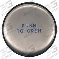 BEA Exit Push Button: 6 in Ht, 1 in Dp, 6 in Wd, ADA Compliant, Plastic/Stainless Steel, Gray (MPN 10EMR6). Key specifications — Product Type: Exit Push Button; Operation Type: Push; ADA Compliant: Yes; Brand: BEA; Color: Gray.