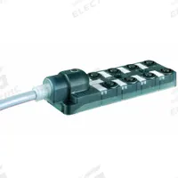 MURRELEKTRONIK M12 distribution block: EXACT12, 8 Ports, 4 Pole M12 Female, 5 m Cable Lg (MPN 8000-88410-3620500). Key specifications — IP Rating: IP65; Features: PNP Electrical Design.