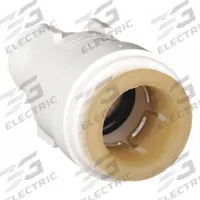 WATTS Push-Fit Fitting: Straight, 1/2 in OD x 3/4 in Pipe Size, Push-to-Connect x MNPT, Polysulfone (MPN 3501-1014). Key specifications — Brand: WATTS.