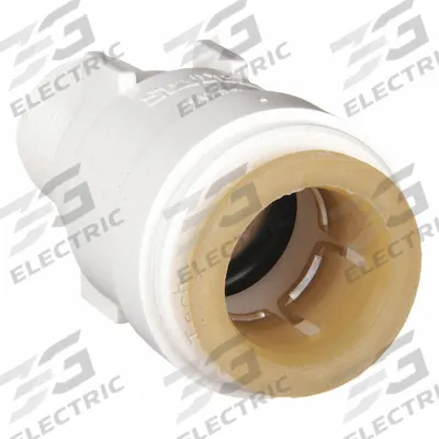 WATTS Push-Fit Fitting: Straight, 1/2 in OD x 3/4 in Pipe Size, Push-to-Connect x MNPT - Polysulfone Push-to-Connect Tube Fittings