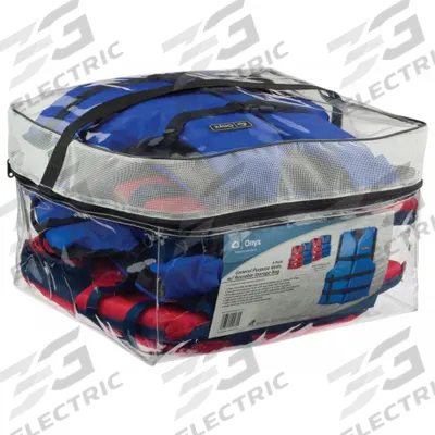 ONYX Life Jacket: Blue/Red, Level 70, Type III, 15 1/2 lb Buoyancy, Not Reflective - Foam Personal Flotation Devices