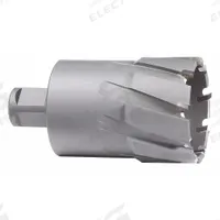 MILWAUKEE Annular Cutter: 2 1/8 in Cutter Dia, 2 in Max Cutting Dp, Bright, Carbide, Weldon Flat (MPN 49-59-4212). Key specifications — attr253884: No; attr253885: Bright; attr253886: Carbide; attr253887: Weldon Flat; attr253888: Fractional Inch; attr277149: MILWAUKEE.