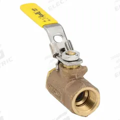 APOLLO Manual Two-Way Ball Valve: 1/2 in, Bronze, Straight, FNPT x FNPT, 600 psi Max. Pressure (CWP) (MPN 7010327). Key specifications — Brand: APOLLO; Handle: Locking Lever.