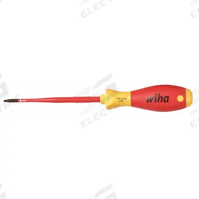 WIHA Insulated Torx Screwdriver: Insulated SoftFinish, Long Lg, Security Torx Tip - Insulated Torx Screwdrivers