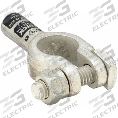 FUSION Battery Terminal: Straight, Crimp, 6 ga, Gray Color, Negative/Positive - Straight Alignment
