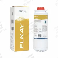ELKAY Quick-Connect Water Filter: 1 micron, 1.5 gpm, 750 gal, 9 1/2 in Overall Ht (MPN ERF750). Key specifications — Filter Media: Activated Carbon; Reduces: Cyst; Brand: ELKAY.