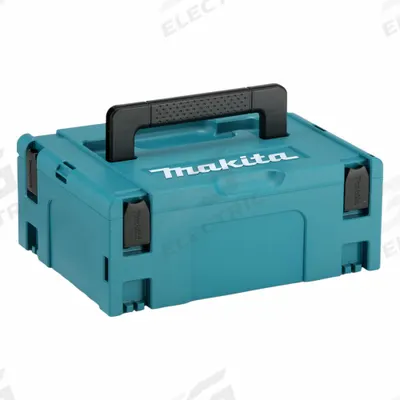 MAKITA Tool Case: 15 1/2 in W 11 3/4 in D 6 1/2 in H, Plastic, Teal, Hinged Lid - Plastic Tool Cases