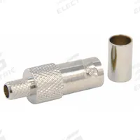 DOLPHIN COMPONENTS CORP Coaxial Connector: Female, Connector, Silver, Crimp-On (3 Piece), BNC, 10 PK (MPN DC-FC89-30). Key specifications — attr930438: Connector; attr930422: DOLPHIN COMPONENTS CORP; attr930423: Silver; attr930429: Nickel-Plated; attr930430: Female; attr976216: Plenum.