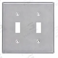 RACO Electrical Box Cover: 2 Gangs, Open, For Square Box Shape, Galvanized Steel, 1/2 in Overall Dp (MPN 871). Key specifications — Brand: RACO; For Box Shape: Square; Material: Galvanized Steel; Cover Design: Open.