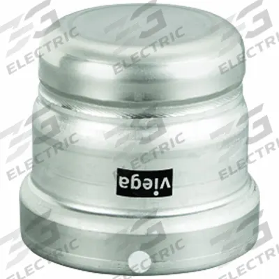 VIEGA MEGAPRESS Crimp Fitting Cap: 1/2 in Pipe Size, Press-fit, FKM - Potable Water Stainless Steel Press Fittings