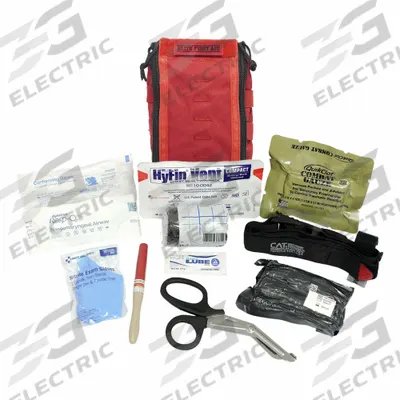 ELITE FIRST AID Patrol Vehicle Trauma Kit: Plastic Bag, 1 People Served, 11 Components - Bleeding Control Kits