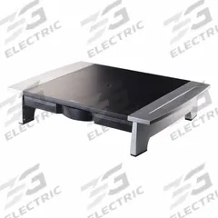 FELLOWES Monitor Stand: Black/Silver, Storage Tray, 6 1/2 in Max Ht, 4 in Min Ht, 14 in Overall Dp (MPN 8031101). Key specifications — attr991949: FELLOWES; attr991954: Monitors up to 80 lb.