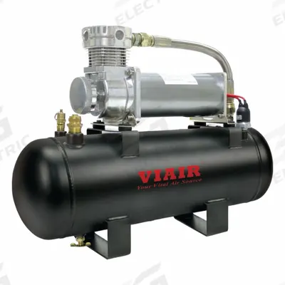 VIAIR CORPORATION Portable Air Compressor: Oil Free, 2 gal, Horizontal, 0.37 hp - Portable Electric Air Compressor Combo Kits