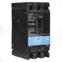 SIEMENS Molded Case Circuit Breaker: 25 A Amps, 18kA at 480V AC, Fixed, Load Side Lug, ABC, ED4 (MPN ED43B025). Key specifications — Phase Connection: ABC; Instantaneous Trip: Fixed; Terminal Connection: Load Side Lug; Series: ED4; Max. AIR Rating: 18kA at 480V AC.