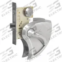 SARGENT Door Lockset: Classroom Security Lever Locksets, Stainless Steel, ADA Compliant (MPN 8273-BHW-32D-RH-24V). Key specifications — attr1024149: Ligature-Resistant; attr1011488: SARGENT; attr1011524: No Message; attr1011506: 8200 BHW; attr1011485: Yes; attr1059461: Satin Stainless Steel : Stainless Steel.