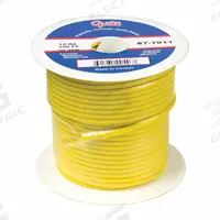 GROTE Primary Automotive Wire: GPT, 25 ft, 1 Conductor, 12 AWG, Yellow, 60 V Volt (MPN 89-6011). Key specifications — Brand: GROTE.
