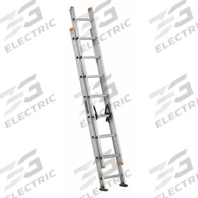 LOUISVILLE LADDER Extension Ladder: 16 ft Ladder Size, Aluminum, 250 lb Load Capacity - Lightweight Aluminum Extension Ladders