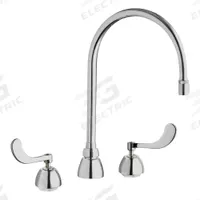CHICAGO FAUCETS Gooseneck Kitchen/Bathroom Faucet: 786, Cast Brass, Widespread, Deck, 2 Handles (MPN 786-GN8AE29ABCP). Key specifications — Series: 786; Brand: CHICAGO FAUCETS.
