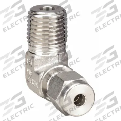 HAM-LET Compression Fitting Elbow: 10 mm OD x 1/2 in Pipe Fitting Size - Double-Ferrule Stainless Steel Fittings