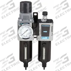 WILKERSON Filter/Regulator/Lubricator: 3/8 in NPT, 70 cfm, 250 psi Max Op Pressure, 5 micron (MPN D18-03-FLG0B). Key specifications — attr109588: D18; attr109524: WILKERSON.
