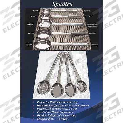 SPRING USA Portion Controller: 2 oz Capacity, Stainless Steel, Solid, Silver - Portion Control Spoons