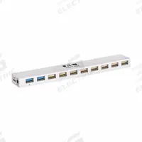 EATON TRIPP LITE USB Combo Hub: 10 Ports, White, 3 ft Cable Lg (MPN U360-010C-2X3). Key specifications — Connector Type: Side B Connector 1-(8) USB-A (Female); Includes: U360-010C-2X3 10-Port USB 3.0/USB 2.0 Combo Hub; Color: White; Brand: EATON TRIPP LITE.