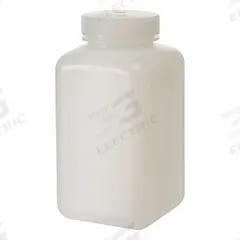 NALGENE Laboratory Bottle: 1 L, 32 fl oz, HDPE, Natural, 63 mm Screw Closure Size, Square, Unlined (MPN 2114-0032-24). Key specifications — Body Color: Natural; Brand: NALGENE; Closure Included: Yes; Graduated: No; Closure Attached: Attached.