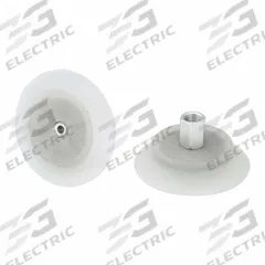 SCHMALZ Vacuum Pad Assembly: Flat, G1/4 in Vacuum Port, 108 mm Pad Dia, Food Grade Silicone Rubber (MPN 10.01.01.14076). Key specifications — attr1019136: 10.01.01.14076; attr1019138: SCHMALZ; attr1019139: 55 A.