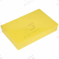 FLAMBEAU Compartment Box: 12 3/4 in x 8 1/2 in x 2 1/8 in, Yellow, 24 Compartments, 0 Adj Dividers (MPN M824). Key specifications — ESD Conductive: Not Electrostatic Discharge Conductive; Color: Yellow; Compartment WxD: (24) 2-1/16 in x 4-3/16 in; Brand: FLAMBEAU; Material: Plastic.