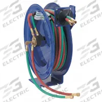 COXREELS Welding Hose Reel: 100 ft (1/4 in I.D.), 200 psi Max Op Pressure, Includes Hose, Blue, T (MPN SHW-N-1100). Key specifications — Includes Hose: Yes; Reel Color: Blue; Hose Capacity: 100 ft (1/4 in I.D.); Hose End Configuration: 9/16 in F UNF x 9/16 in F UNF; Overall Dimensions: 24 in L x 10-1/4 in W x 25-1/2 in H; Brand: COXREELS.