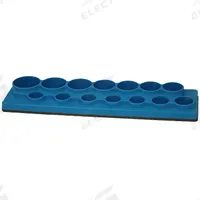 WESTWARD Socket Tray: Blue, 12 3/4 in Overall Wd, 14 Posts/Slots, Polypropylene (MPN 5NNE8). Key specifications — attr1125333: Magnetic Back; attr1125348: Polypropylene; attr1125346: WESTWARD; attr1125347: Blue.