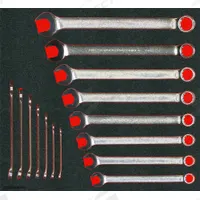 PROTO Combination Wrench: Alloy Steel, Satin, 15 Tools, 5/16 in to 1 1/4 in Range of Head Sizes (MPN J1200FASDKV). Key specifications — attr309520: Satin; attr309519: Alloy Steel; attr324929: PROTO; attr309512: Foam Tray.